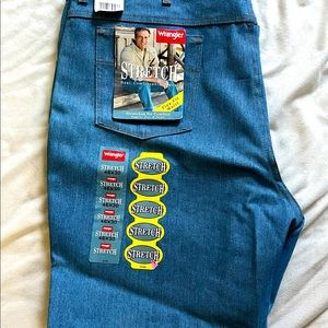 Mens Wrangler 46X30 Stretched Jeans NWT REALLY 40X30